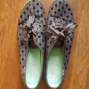 Keds Taylor Swift Gray Hearts Champion Sneakers